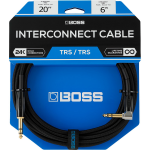 BOSS BCC-30-TRA jack kabel 6.35 mm TRS recht-haaks 9 m