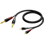 Procab CLA631 Classic 2x RCA - 2x jack verloopkabel 3m