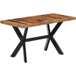 Vidaxl Eettafel 140x70x75 Cm Massief Sheeshamhout - Bruin