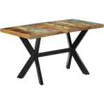 Vidaxl Eettafel 140x70x75 Cm Massief Gerecycled Hout - Bruin