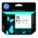 HP HP 72 Printkop matzwart/geel C9384A Replace: N/A