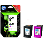 HP HP 300 originele zwarte/drie-kleuren inktcartridges, 2-pack CN637EE Replace: CN637EE