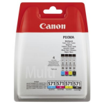 Canon CLI-571 Inktcartridge MultiPack Bk,C,M,Y, 7 ml 0386C005 Replace: N/A