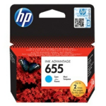 HP HP 655 Inktcartridge cyaan CZ110AE Replace: CZ110AE