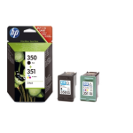 HP HP 350/351 originele zwarte/drie-kleuren inktcartridges SD412EE Replace: SD412EE