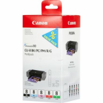 Canon Inktcartridge MultiPack Bk,PC,PM,R,G. 5-pack 0620B027 Replace: N/A