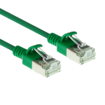 ACT DC7752 CAT6A U/FTP LSZH Datacenter Slimline Patch Kabel - 25 cm - Groen