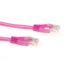 ACT IB4800 U/UTP CAT5E Patchkabel - 50 cm - Roze