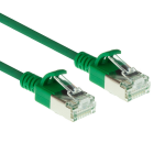 ACT DC7700 CAT6A U/FTP LSZH Datacenter Slimline Patch Kabel - 50 cm - Groen