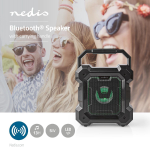 Nedis Bluetooth® speaker | 5.1 W | 13 uur speeltijd | LED-lamp | - Zwart