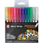 Sakura Roller Gelly Roll Moonlight, Etui Met 12 Stuks In Geassorteerde Kleuren - Wit