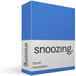 Snoozing Flanel Hoeslaken - 100% Geruwde Flanel-katoen - 2-persoons (140x200 Cm) - Meermin - Blauw