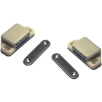 2x stuks magneetsnapper / magneetsnappers met metalen sluitplaat 6 x 5,4 x 2,6 cm - - Wit