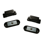 Bellatio Design 2x stuks magneetsnapper / magneetsnappers met metalen sluitplaat 4,7 x 1,4 x 1,6 cm - - Bruin