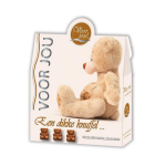 Voor Jou! Cadeau doos trendy beertjes dikke knuffel 100 gram