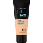 Maybelline Maybelline Fit Me Matte and Poreless Foundation 120 Classic Ivory - Lichte tot medium huid, neutrale ondertoon - Silver