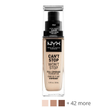 NYX Professional Makeup Can't Stop Won't Stop 24-Hour Foundation Sienna - Medium deep with neutral undertone. - Bruin
