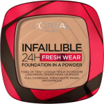 L'Oreal Paris Infaillible 24H Fresh Wear Powder Foundation 220 Sand - Medium tot donkere huid, neutrale ondertoon.