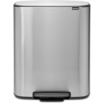 Brabantia Bo Pedal Bin 60 Liter Rvs Fingerprint proof - Silver