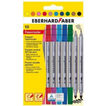 Eberhard Faber viltstiften duo 0,8+1-3mm assorti etui à 10stuks - Wit