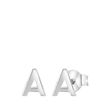 Lucardi Zilveren kinderoorbellen alfabet - Silver