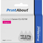 PrintAbout Huismerk Canon CLI-521M Inktcartridge - Magenta