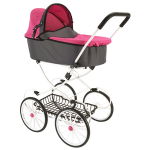 Generic Poppenwagen Retro Roze / - Grijs