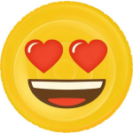 Generic Opblaasbaar Luchtbed Figuur Emoji Face Heart - Geel