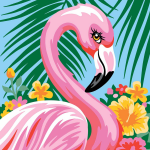 Top1Toys Schilderen Op Nummer Flamingo