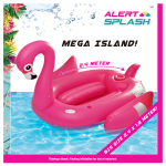 Splash Opblaasbaar Figuur Small Flamingo 240X180 Cm - Roze