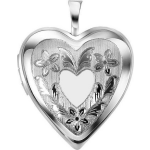 Lucardi Zilveren hanger medaillon hart