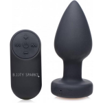 Booty Sparks Vibrerende Buttplug Met LED-licht - Medium - Zwart
