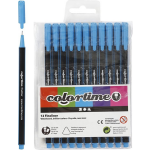 Colortime fineliner lijndikte 0,6-0,7 mm licht 12 stuks - Blauw