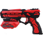 Tack Pro pistool Shooter I junior 18 cm zwart/ 7-delig-delig - Rood