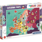 Clementoni legpuzzel Exploring Maps: Beroemdheden 250 stukjes
