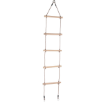 Swing King touwladder 190 cm 5 tredes 30 cm hout lichtbruin