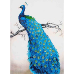 Diamond Dotz Blue Peacock : 60x84 cm