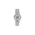 Lucardi Little Miss Lovely horloge met witte glitter band - Silver