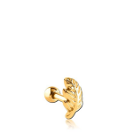 Lucardi Stalen helixpiercing goldplated veer - Goud