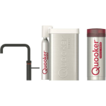 Quooker Fusion Square met PRO3 boiler en CUBE reservoir 5-in-1 kokend water kraan - Zwart