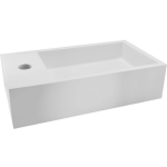 Saqu Deluxe Fonteintje Links 40x22cm Solid Surface Mat - Wit