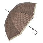 Clayre & Eef Paraplu - Ø cm polyester - stippen - juleeze - JZUM0030CH - Bruin