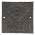 Clayre & Eef tekstbord wifi 13x13x1 cm