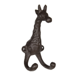 Clayre & Eef - wandhaak giraf 7*6*15 cm ijzer - 6Y3845 - Bruin