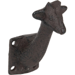 Clayre & Eef - wandhaak giraf 10*4*7 cm ijzer - giraffe - 6Y3042 - Bruin