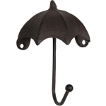 Clayre & Eef - wandhaak paraplu 10*5*13 cm ijzer - paraplu - 6Y3058 - Bruin