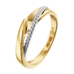 Tft Ring Diamant 0.07ct H SI Bicolor - Goud