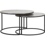 Light & Living Salontafel TALCA - ruw nikkel set van 2 - Silver