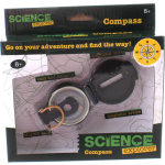 Johntoy Science Explorer kompas 5 cm - Zwart