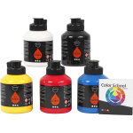 Creotime Pigment Art School Set Primaire kleuren 5x500 ml